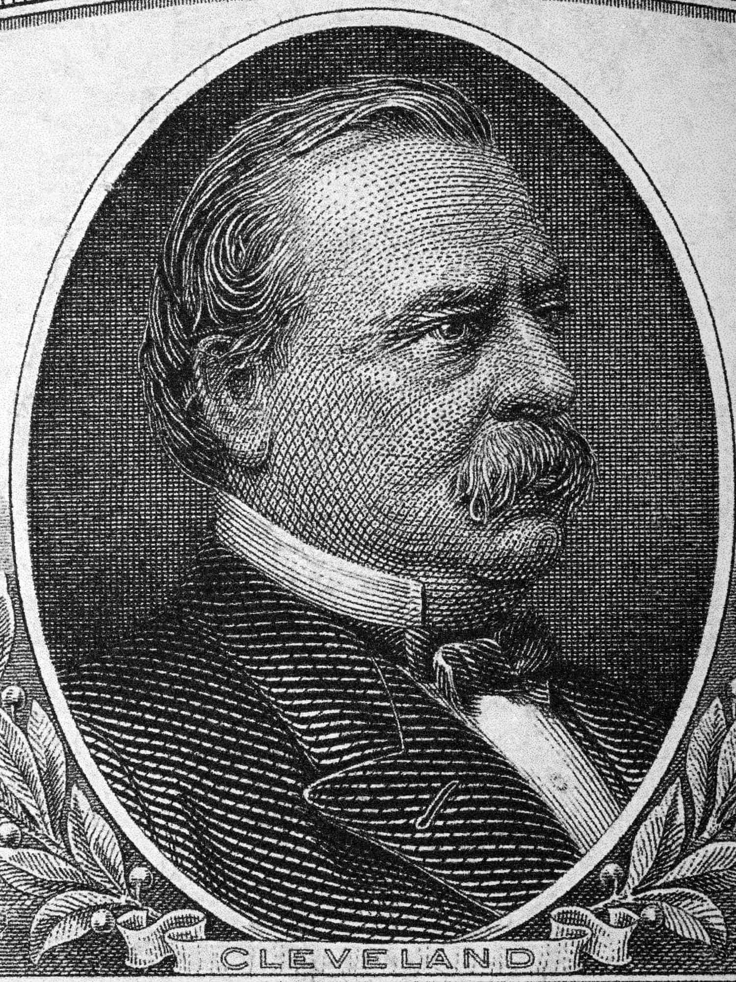 Grover Cleveland a portrait from old American Dollars