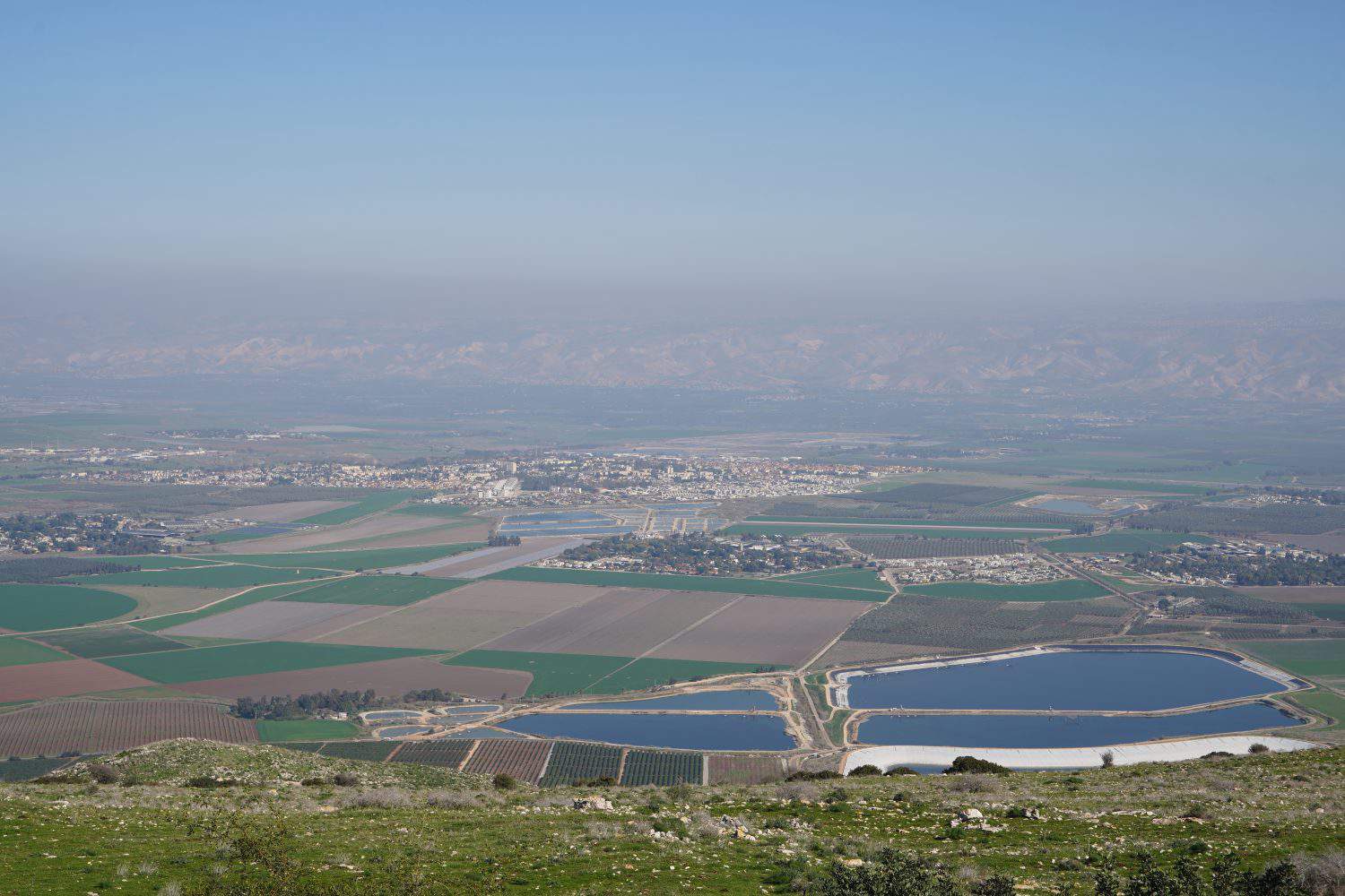 View from Mount Gilboa to the Valley of the Springs (Beit She&#039;an Valley). Israel.