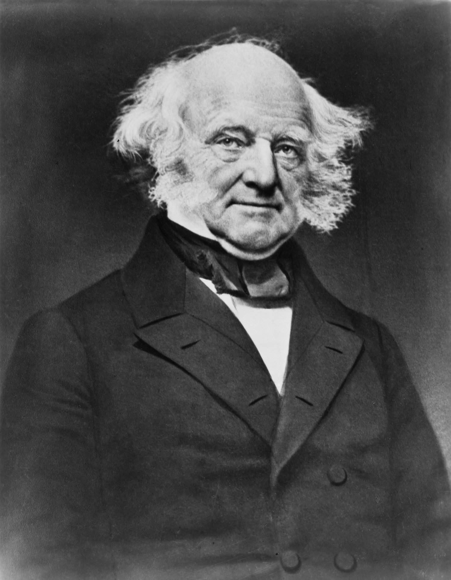 President Martin Van Buren (1782-1862) in photographic portrait.