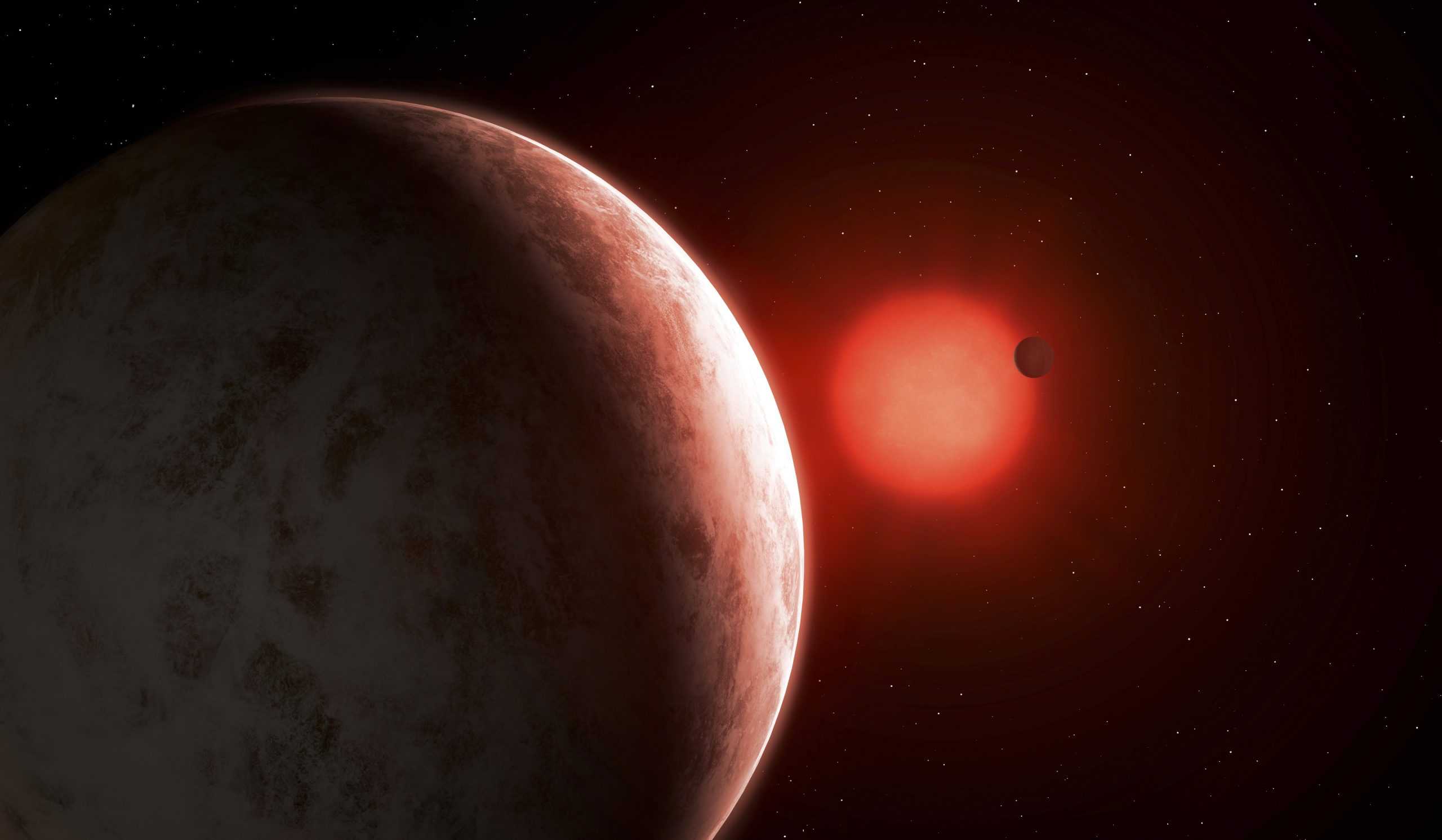 Artwork of Gliese 887 b and c