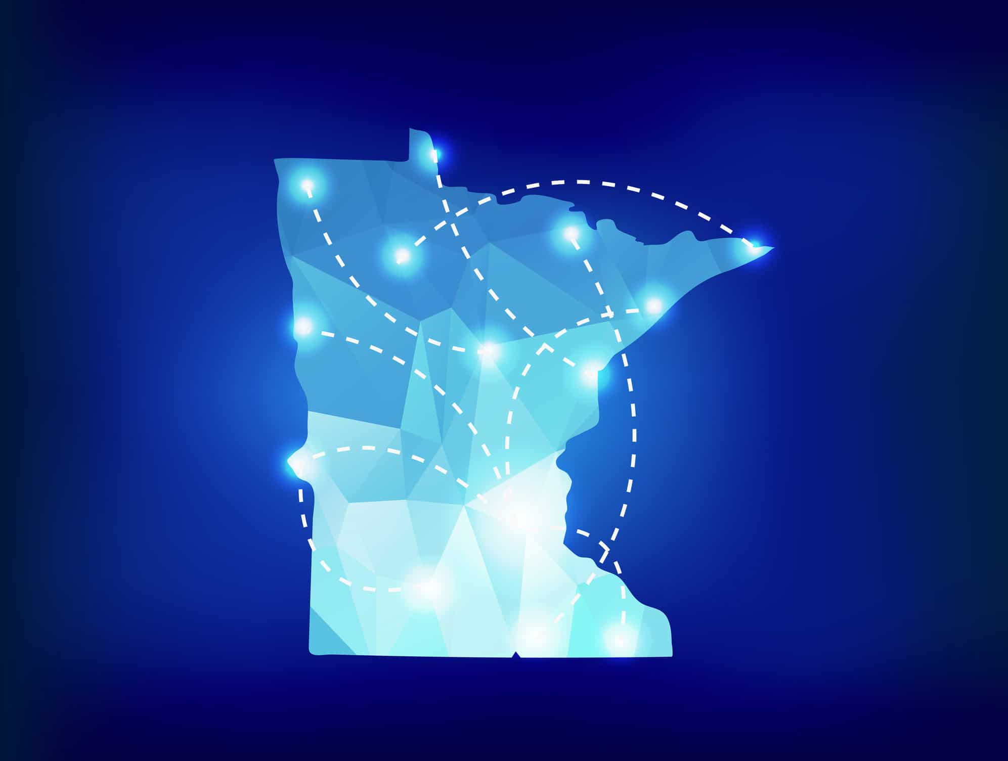 Minnesota map tech connected internet