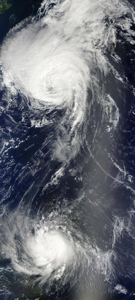 Hurricanes Danielle and Earl in the Atlantic Ocean by NASA Goddard Photo and Video