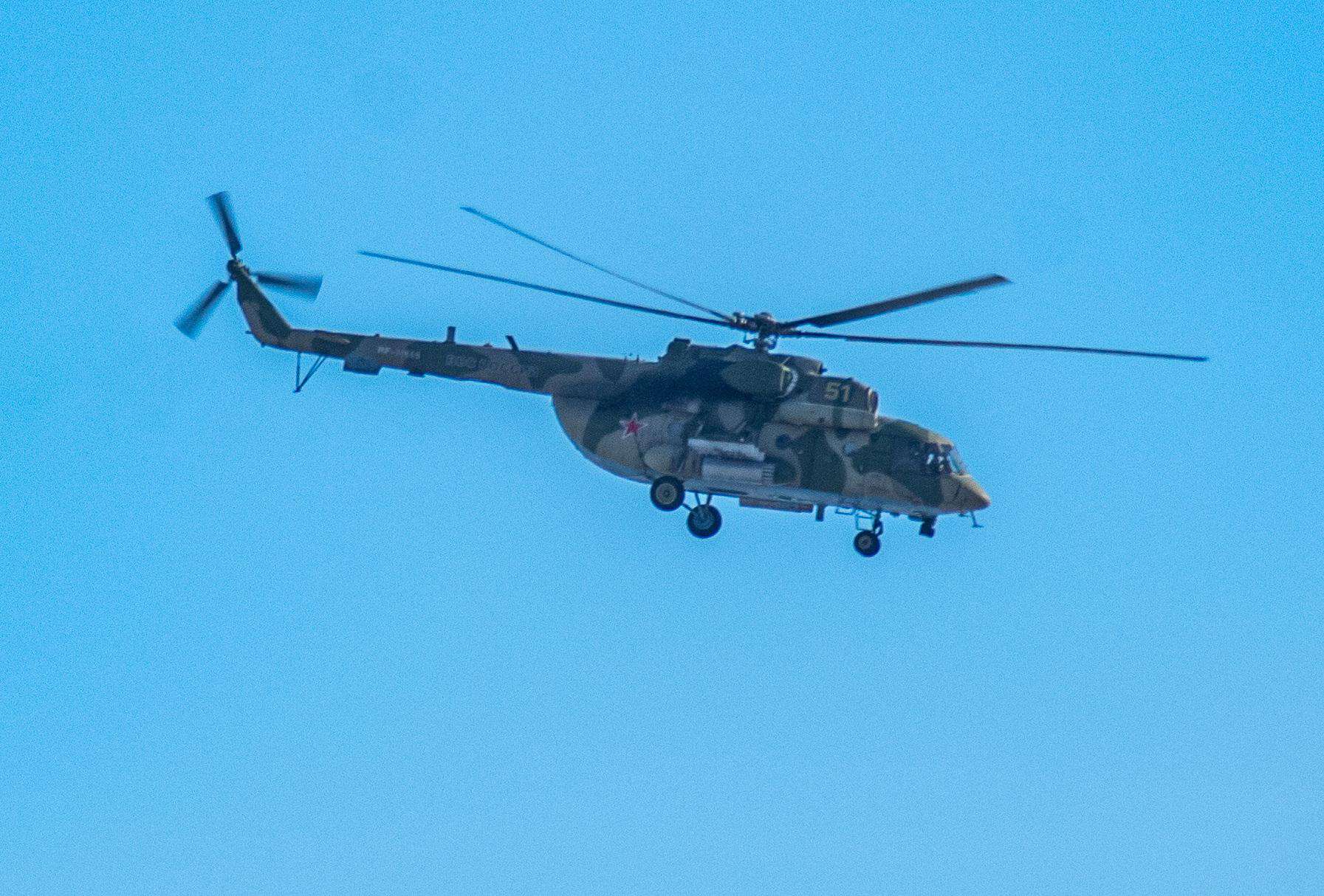 Russian military helicopter in Minsk, Belarus, 13 February 2022 - 1 by Homoatrox