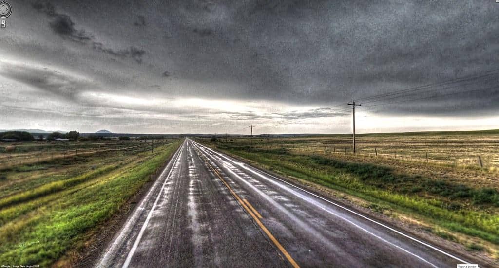 Google Street View - Pan-American Trek - Highway 87, Montana by kevin dooley