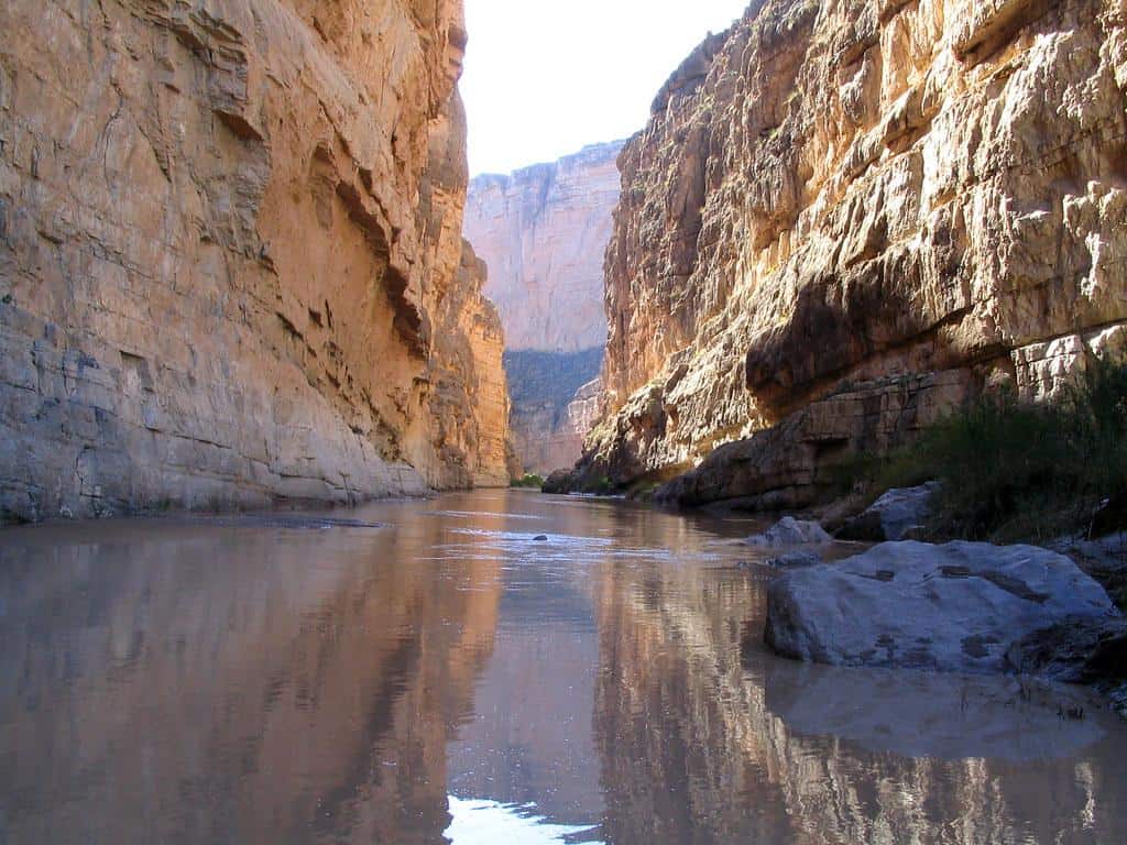 Santa Elena Canyon (Left Side is United States, Right Side is Mexico), Big Bend National Park, Texas by Ken Lund