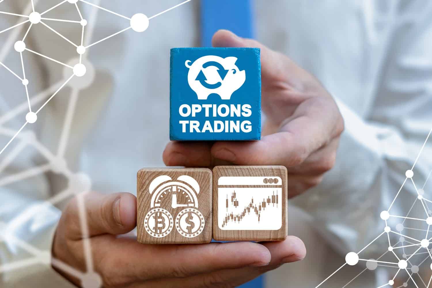 Options Trading Investment Trade Market Business Finance Concept.