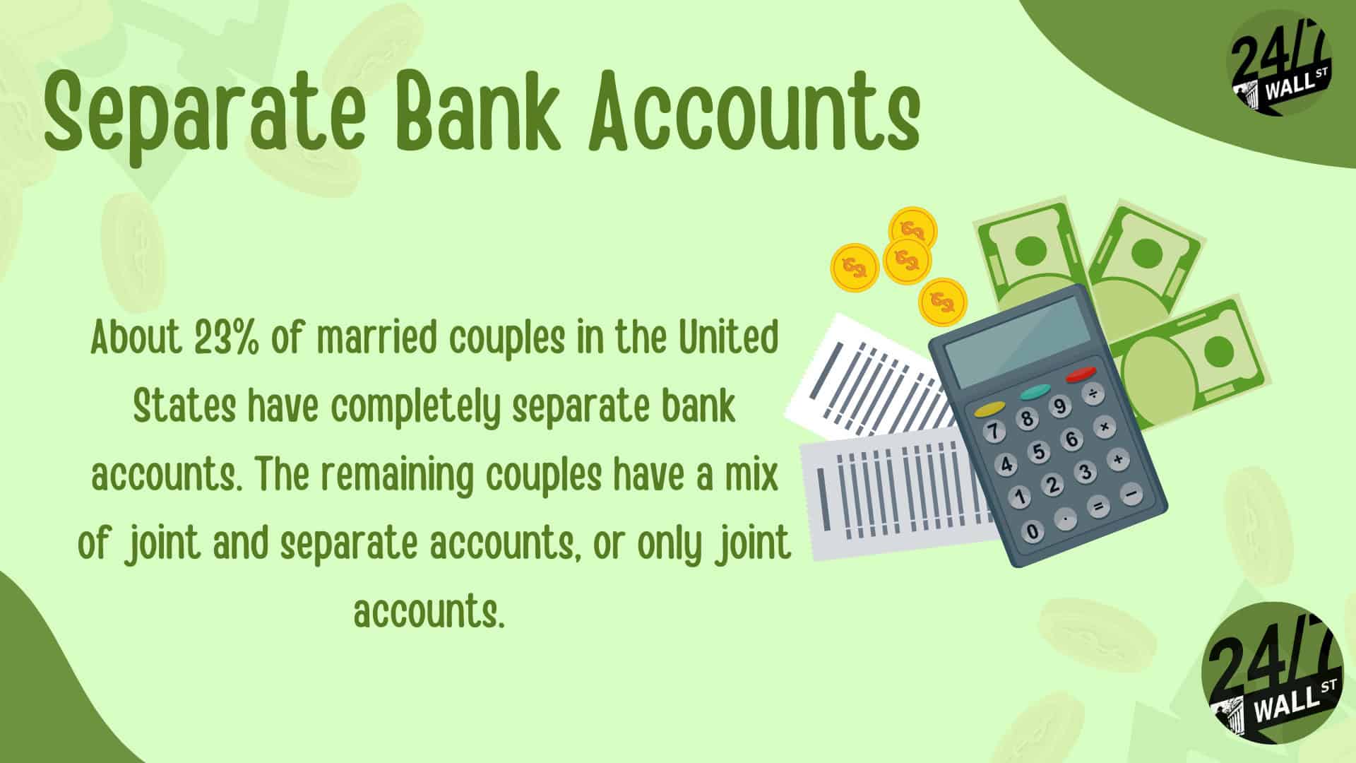 Percentage of Separate Bank Accounts