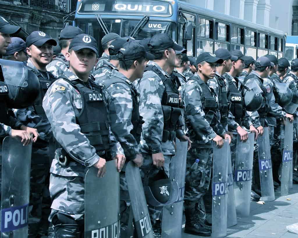 Police @ Quito, Ecuador by Simon Schultz