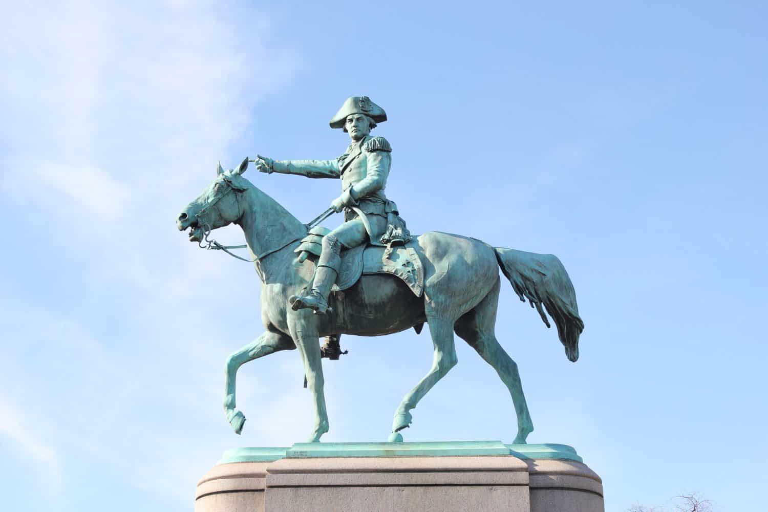 Equestrian statue of Nathanael Greene in Stanton Park, Washington, D.C.