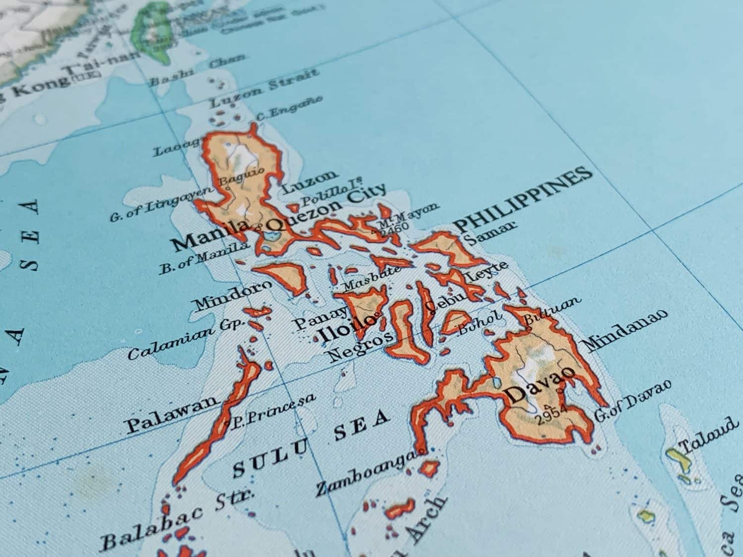 Map of the Philippines, world tourism, travel destination, world trade and economy