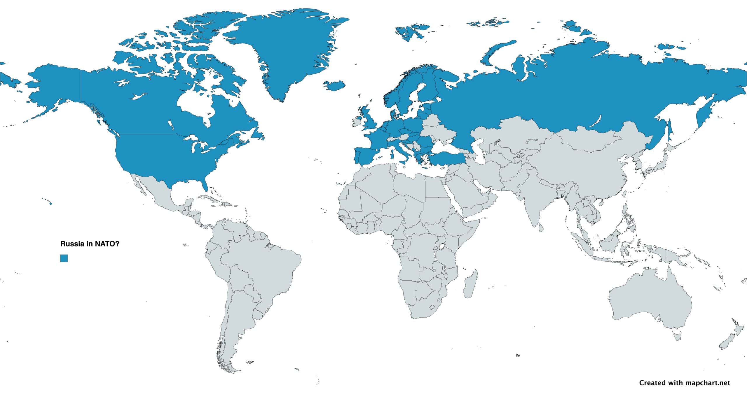 Russia and NATO combined. NATO map