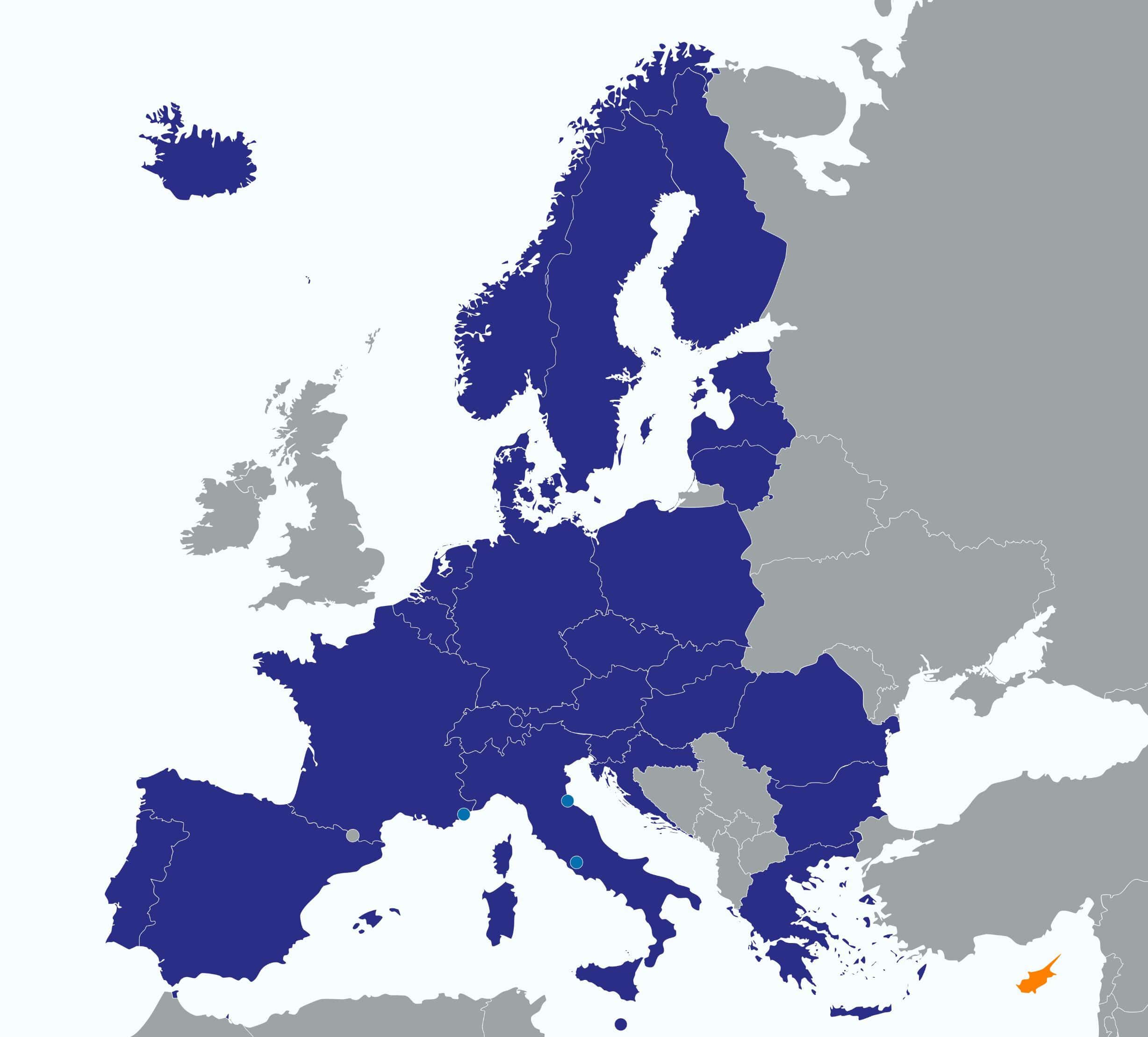 Schengen Area, open borders in Europe