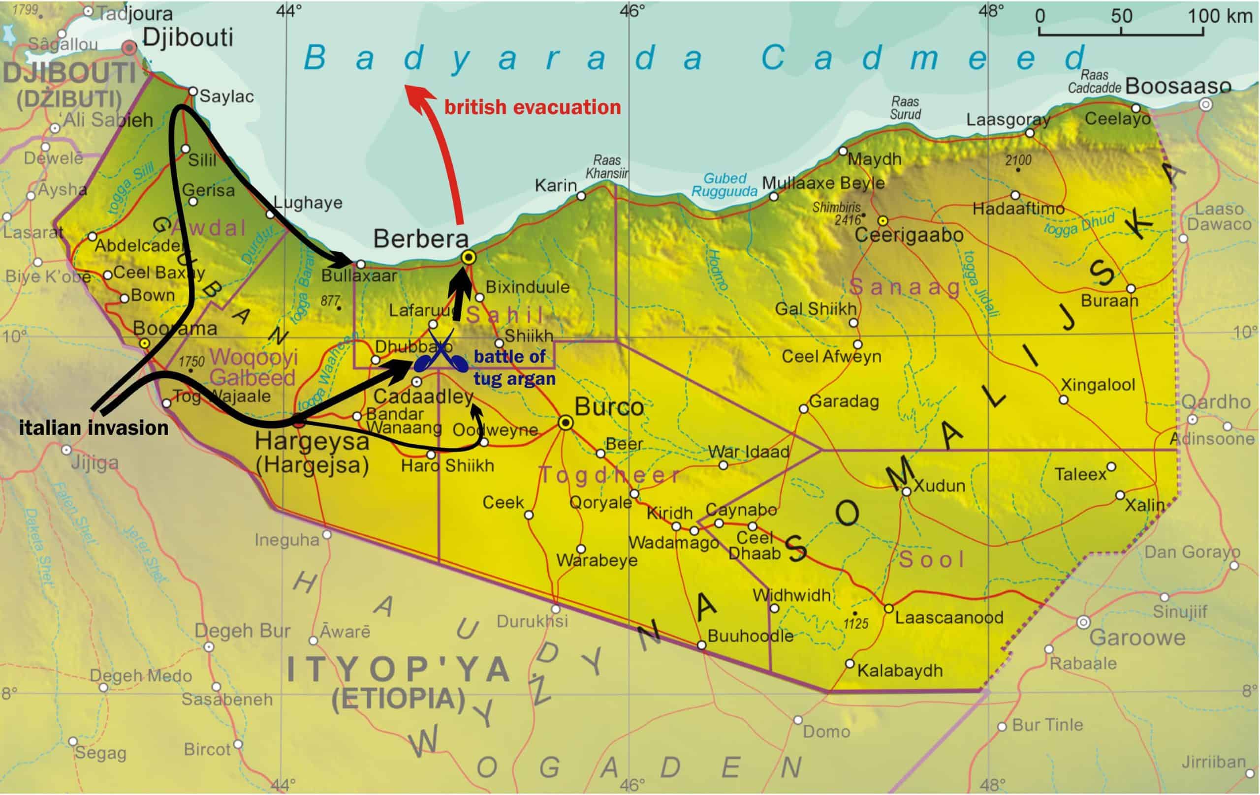 Somaliland Italian invasion by Somaliland.png: Aotearoa derivative work: Classical geographer (talk)