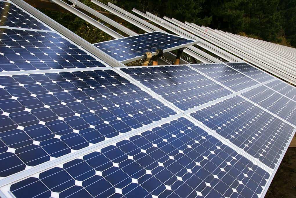 Installing solar panels by OregonDOT