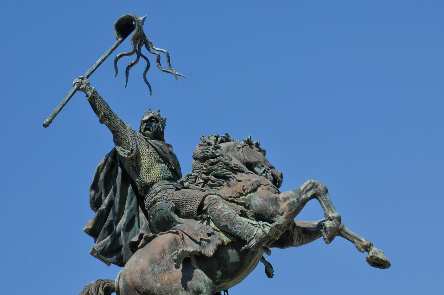 France, the William the Conqueror statue in Falaise in Normandie