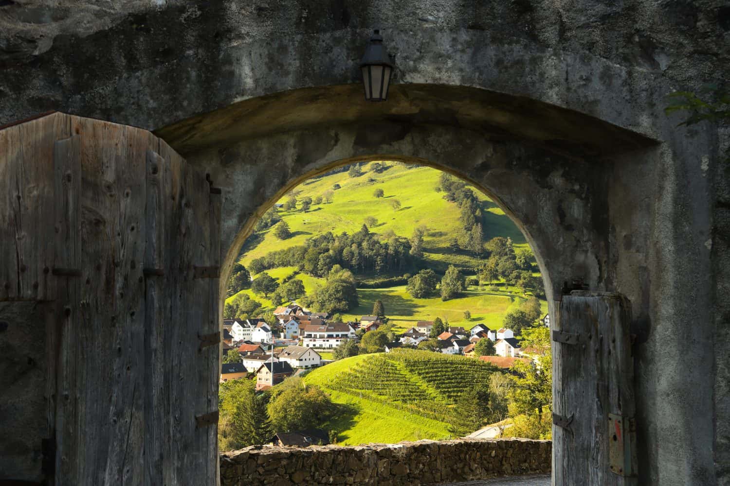 Doorway to the country of Liechtenstein