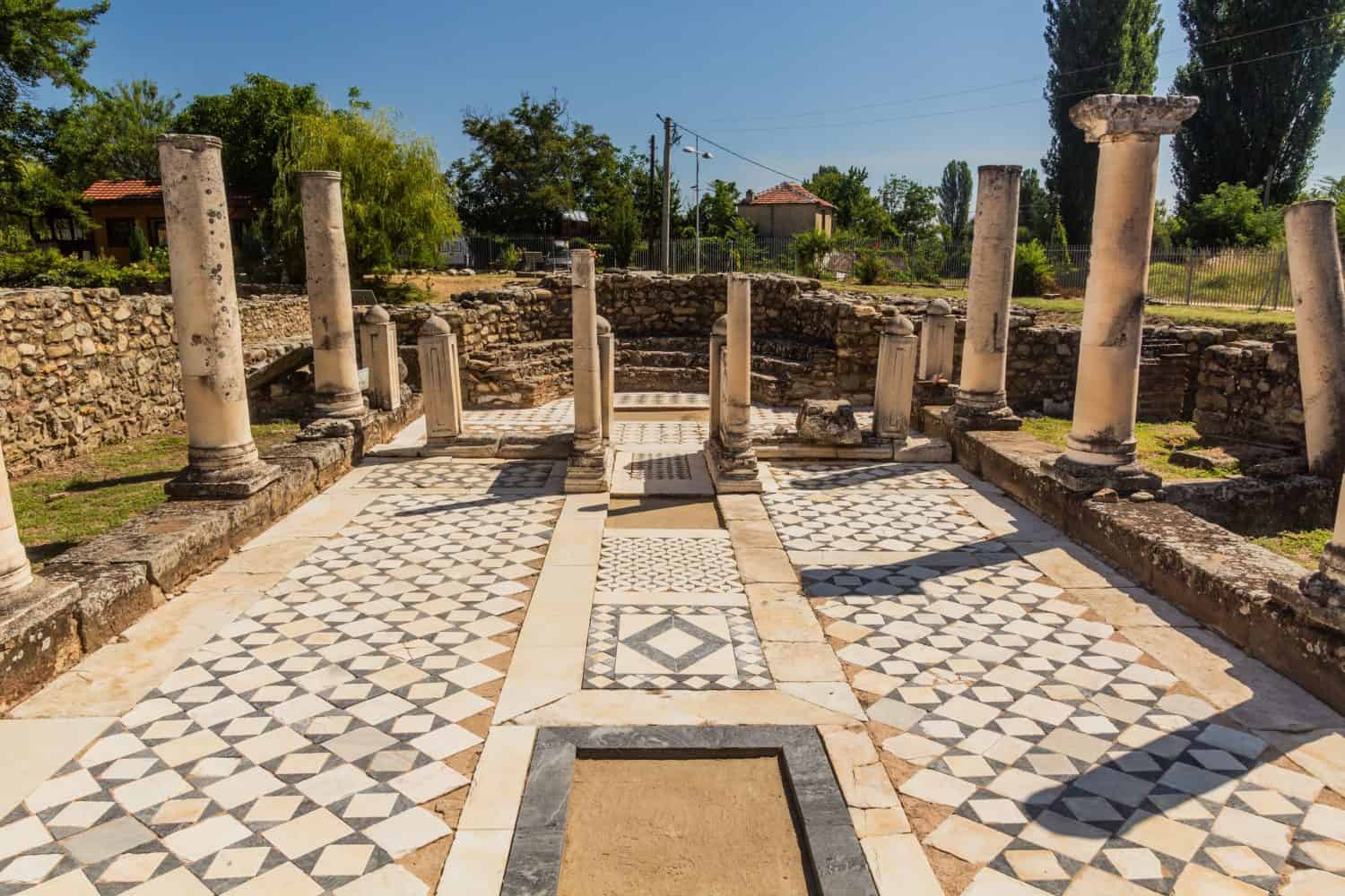 Great Basilica at Heraclea Lyncestis ancient ruins near Bitola, North Macedonia