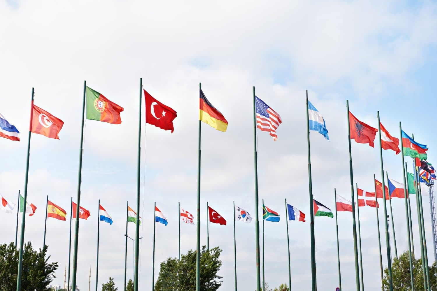 Flags of countries for business events