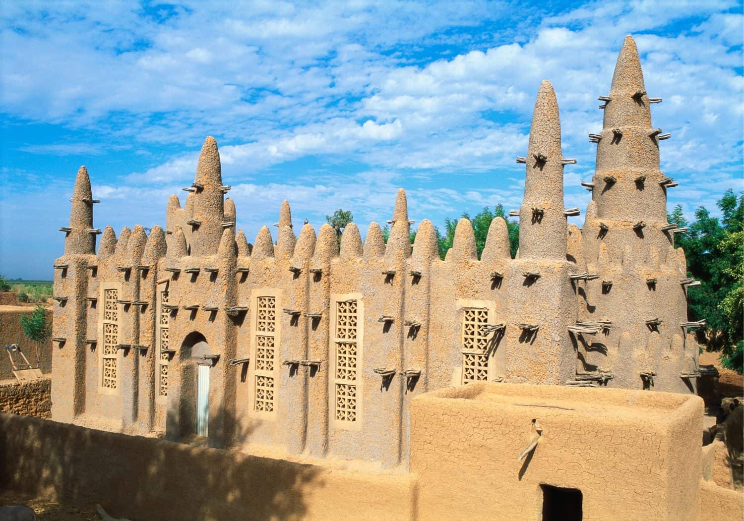 Mosque in bozo, mopti, mali, africa