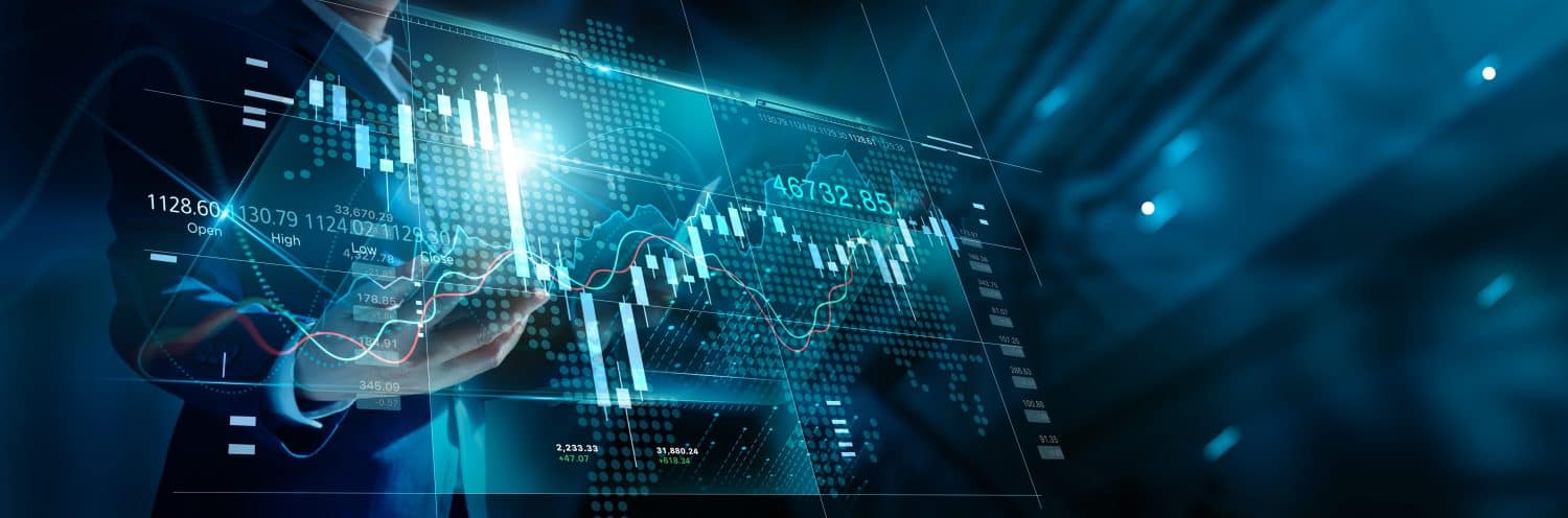 Stock market, Finance analysis, Analyzing data stock market trading graph and and finance volume with economic growth chart, Finance business and investment, Strategy, planning, Business investment.