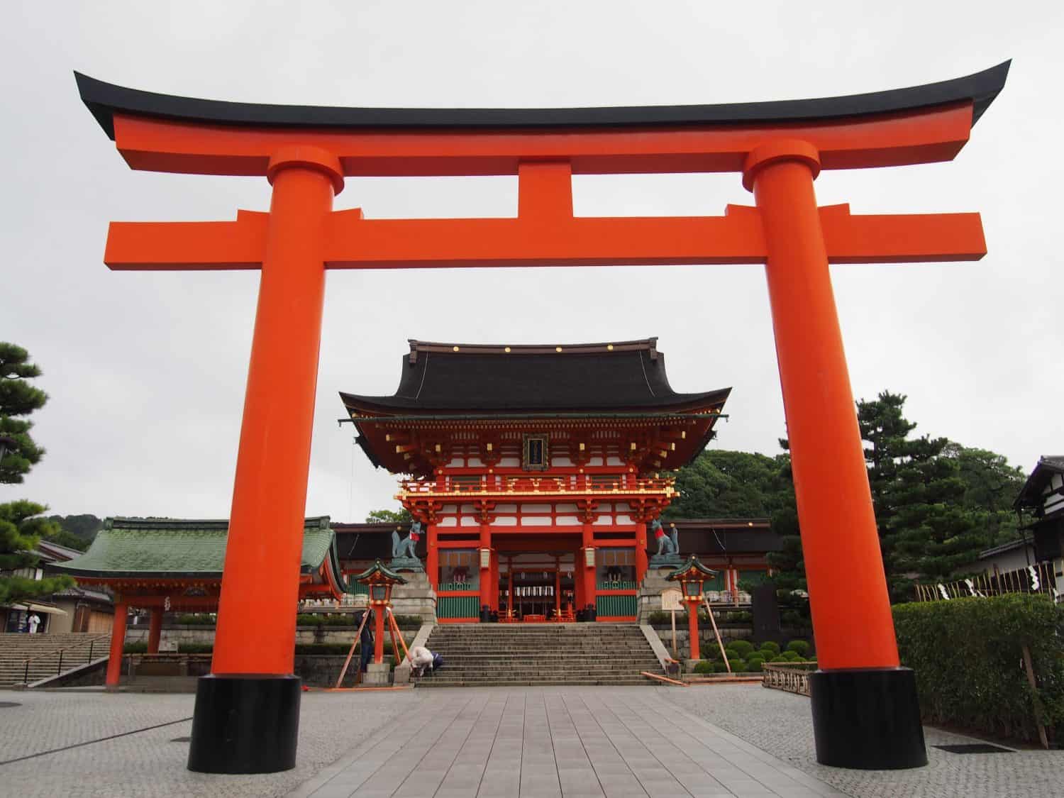 Fushimi Inari is the most important of several thousands of shrines dedicated to Inari, the Shinto god of rice. Foxes are thought to be Inari&#039;s messengers, resulting in many fox statues shrine.