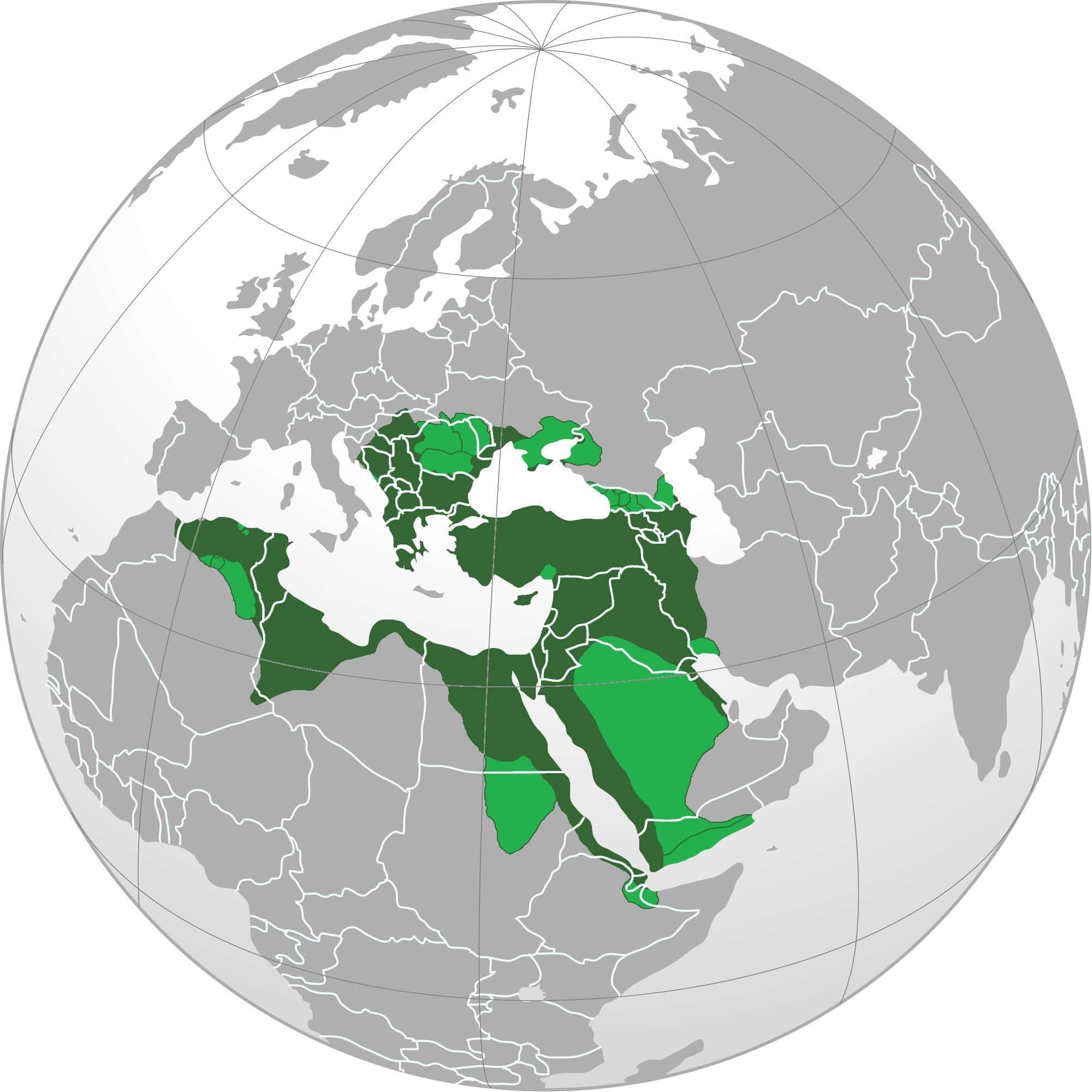 Map of Ottoman Empire at its greatest extent, 1590