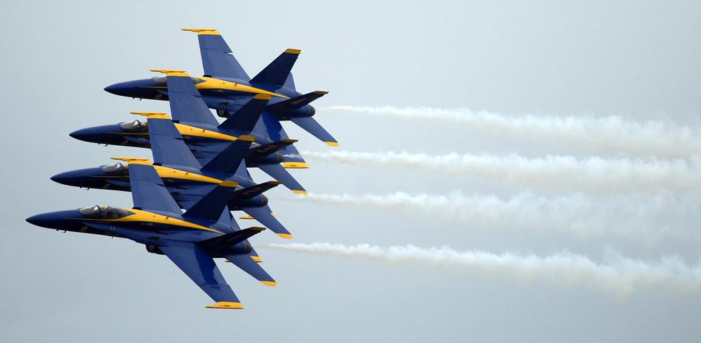 Blue Angels Soar During the 50th Anniversary Air Show at Naval Air Station Oceana by DVIDSHUB