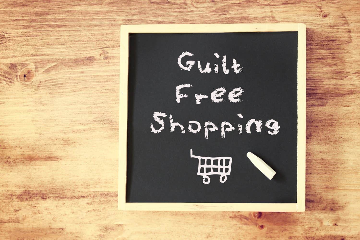 guilt free shopping concept