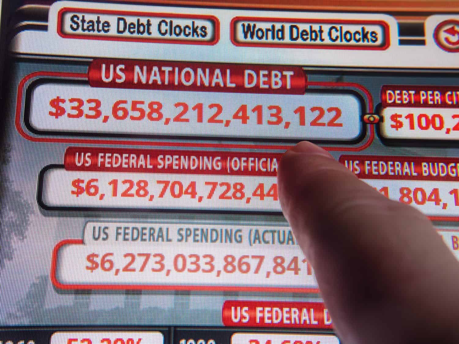 Unprecedented U.S. National Debt on State Debt Clocks Website