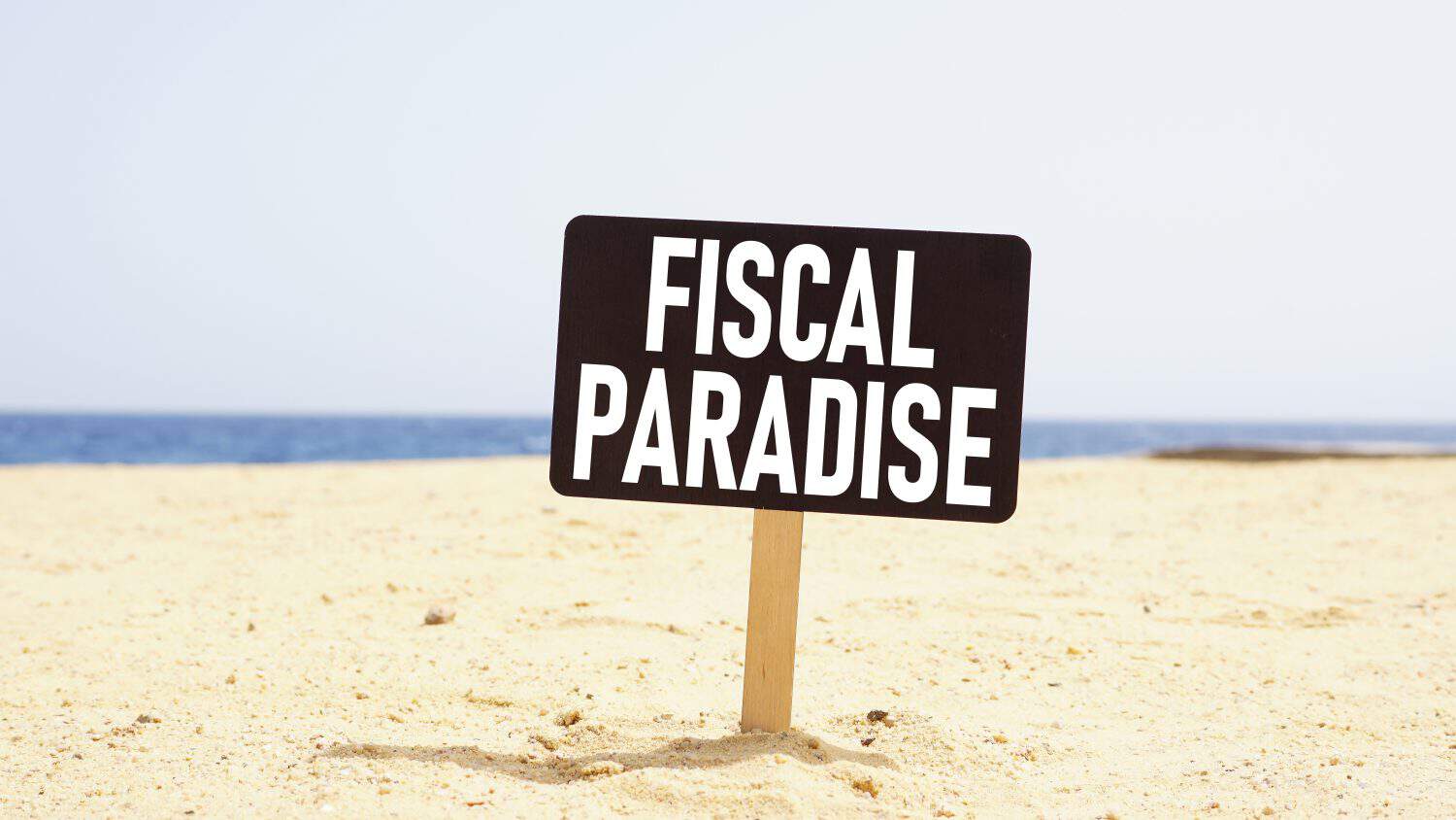 Fiscal paradise is shown using a text