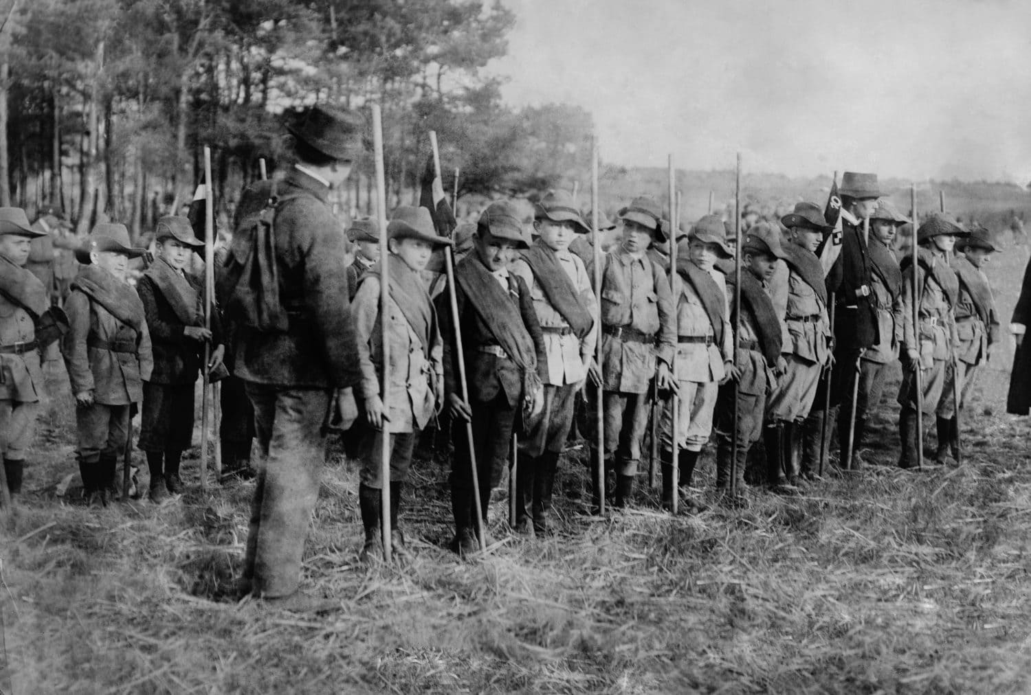 Training German boys for army during WW1. 1914-18.