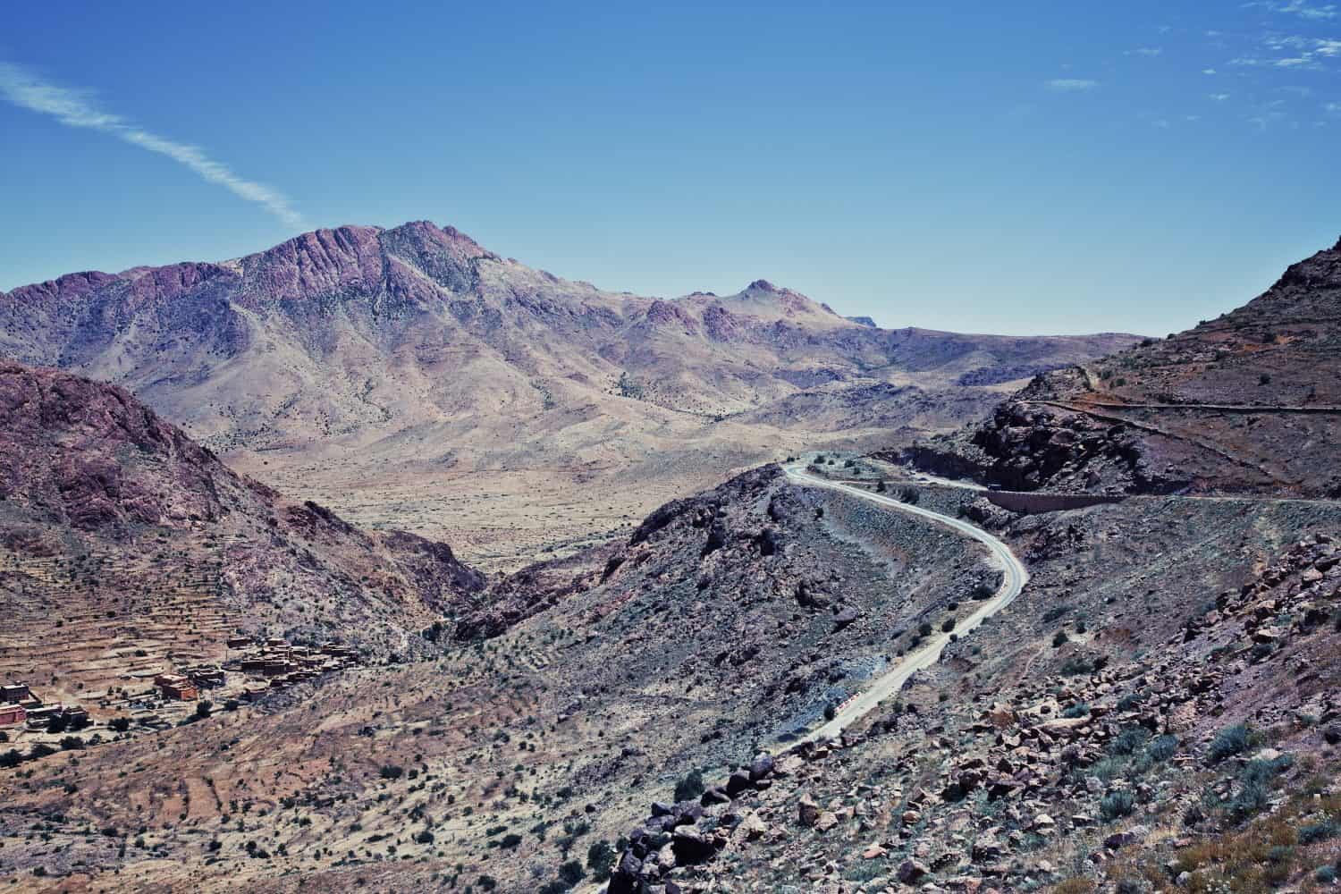 The road to the mountain pass. Afghanistan.