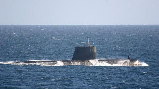 Submarine at sea