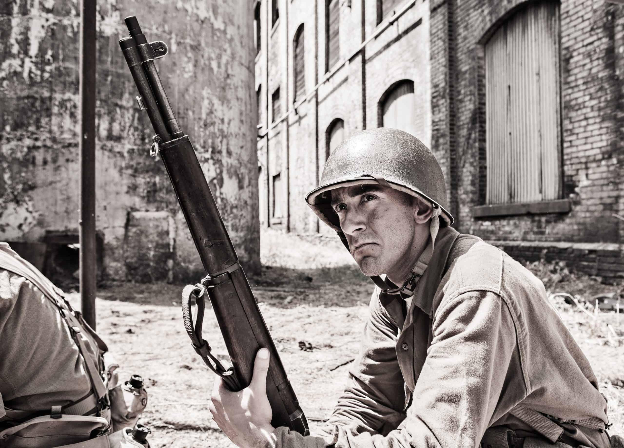 Soldier on Patrol WWII