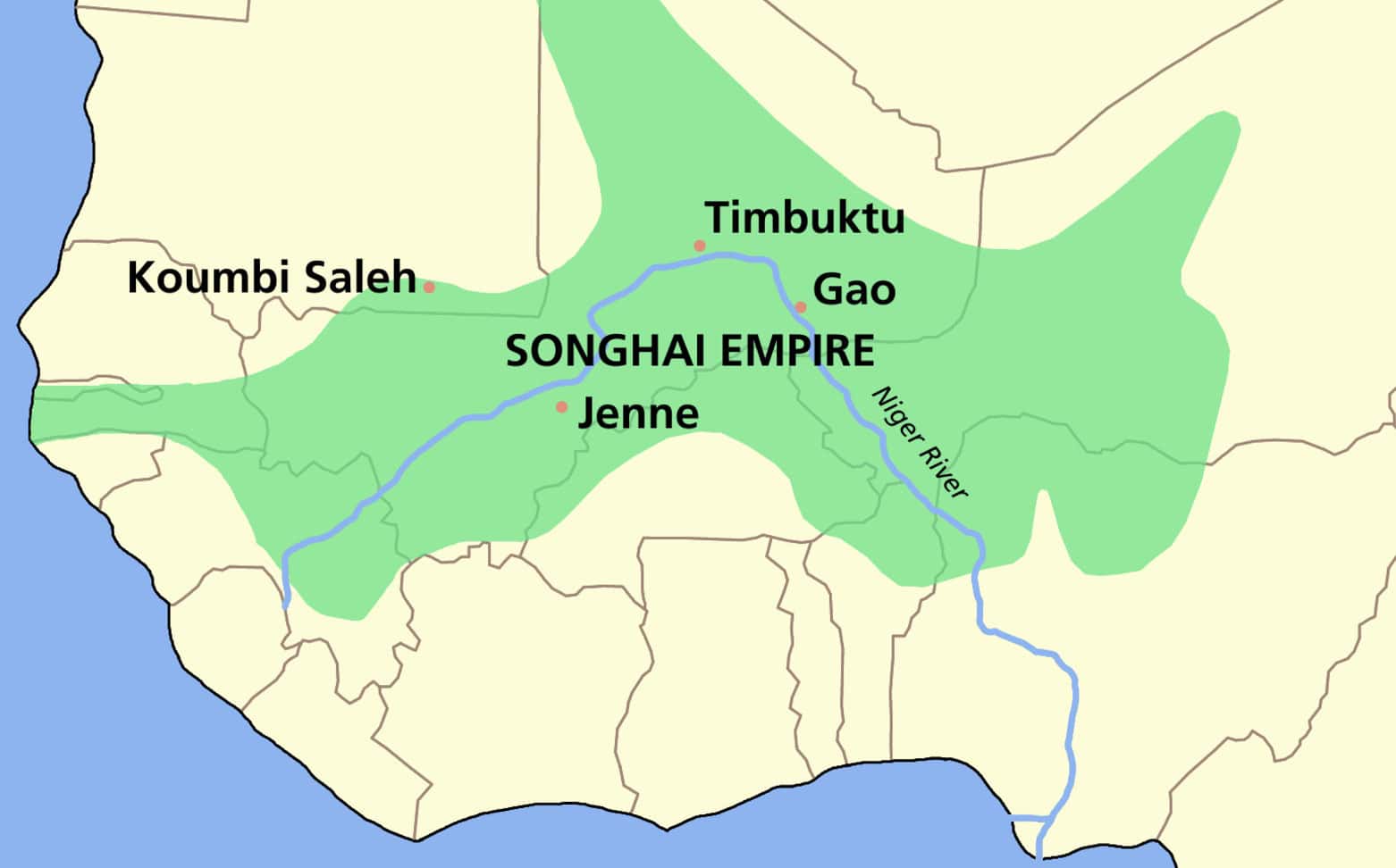 Songhai Empire map