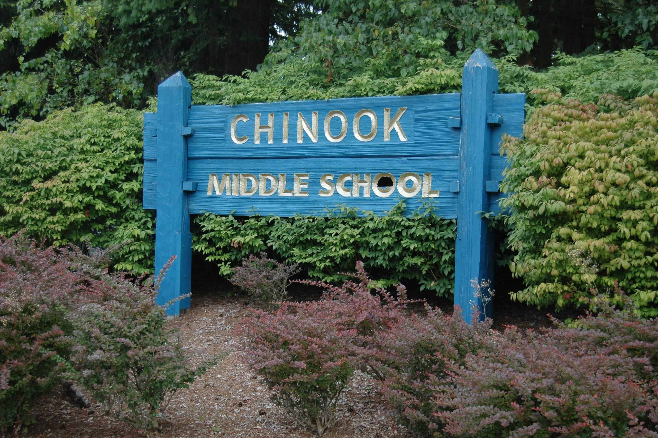 Sign from old Chinook Middle School, Bellevue, WA by Meganp