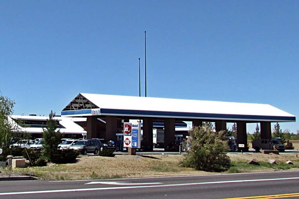 Mobil gas station at Intersection of U.S. Route 93 and Vulture Mine Road, Wickenburg, Arizona by 5of7