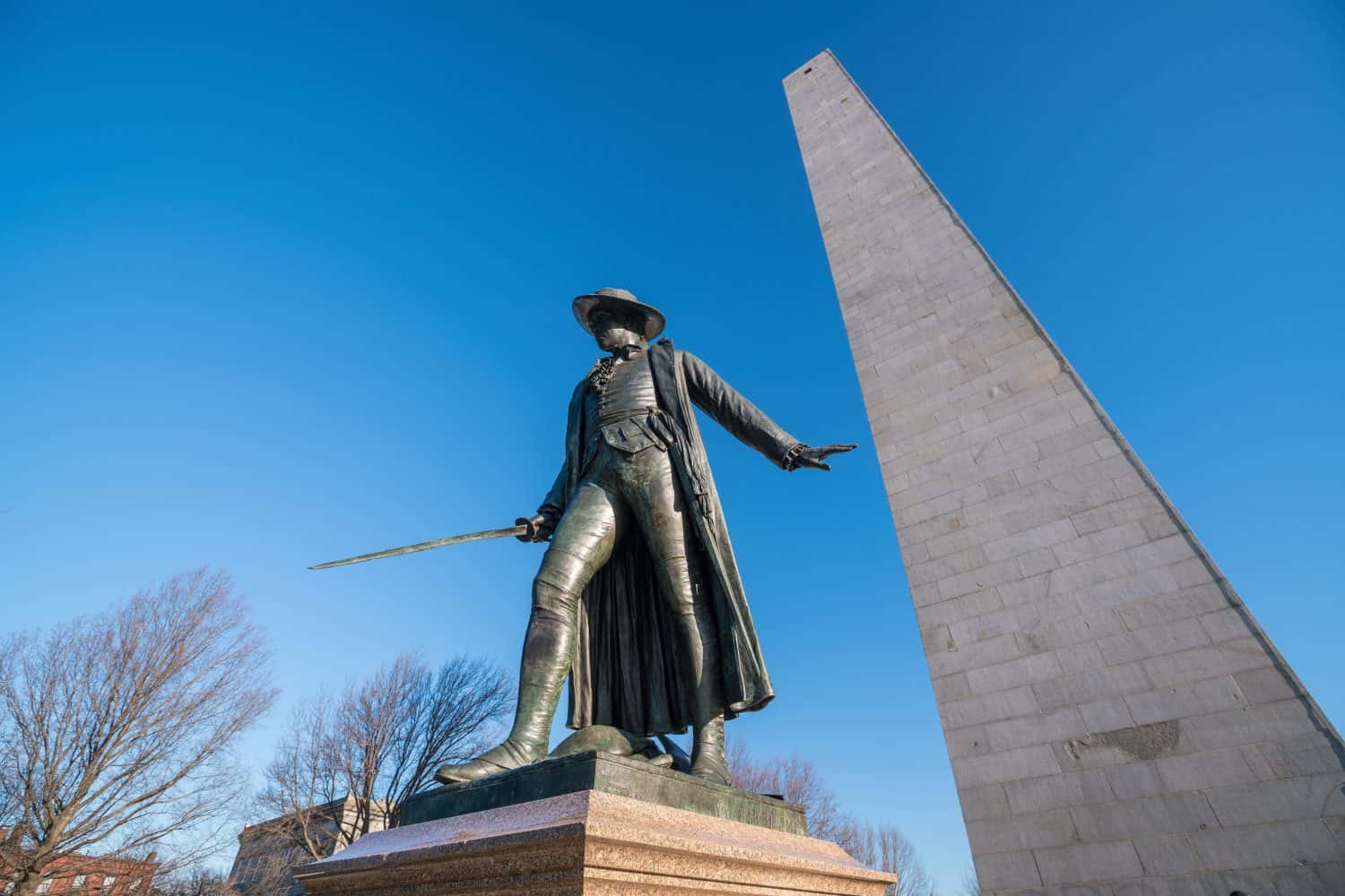 Bunker Hill Monument in Boston, Massachusettsin United States