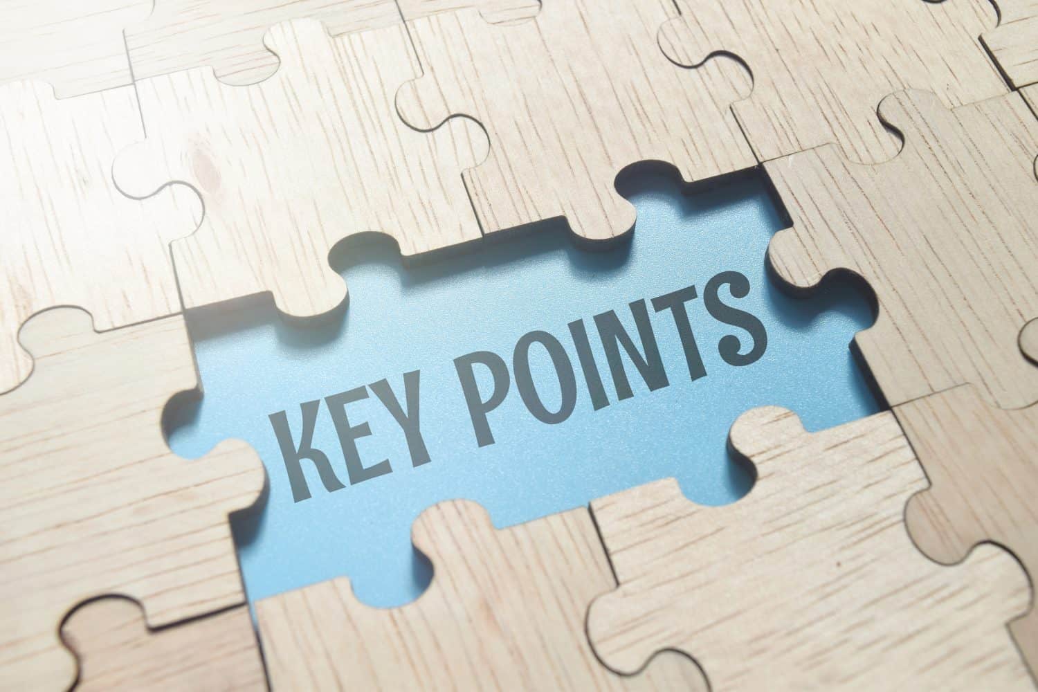 Key Points wording with missing pieces of puzzle