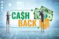 Businessman in the cash back concept