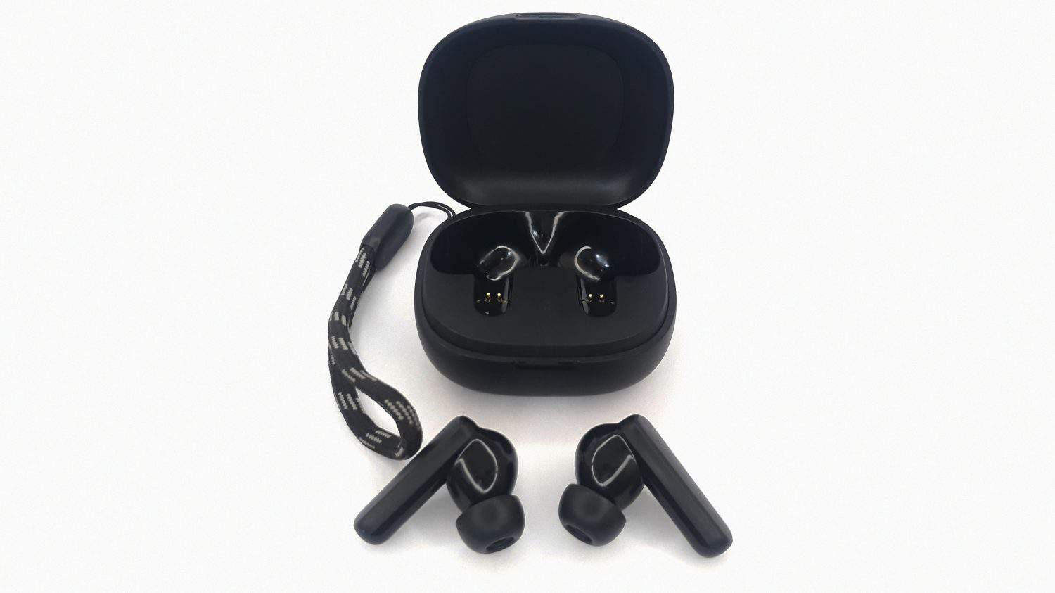 TWS True Wireless Earbuds Anker Soundcore R50i in black with a white background