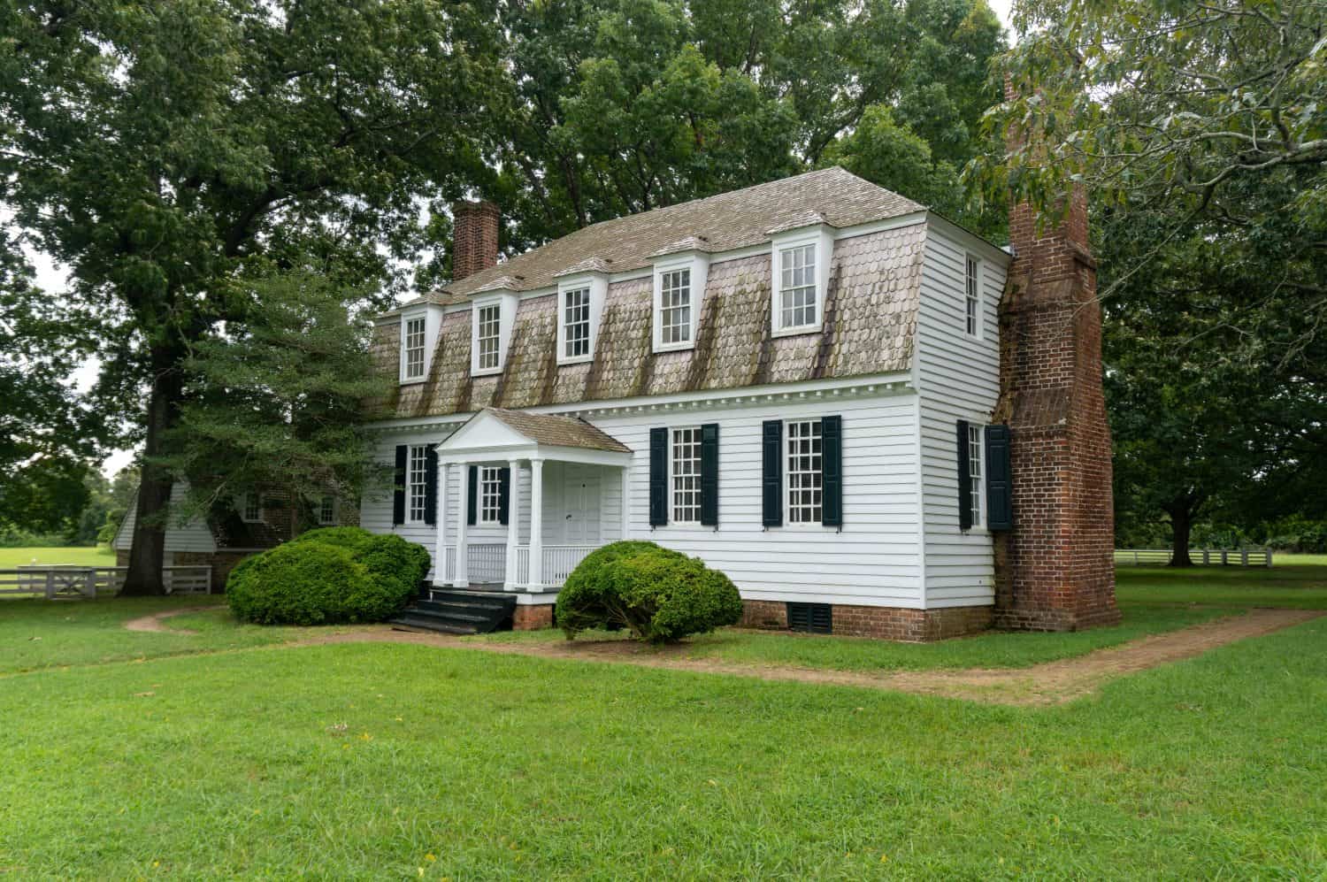 Moore House at Yorktown Battlefield. Part of Colonial National Historical Park in Virginia. Site of negotiations for British General Charles Cornwallis surrender during American Revolutionary War.