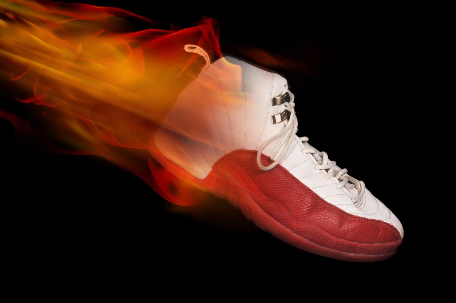 Basketball Shoe on Fire