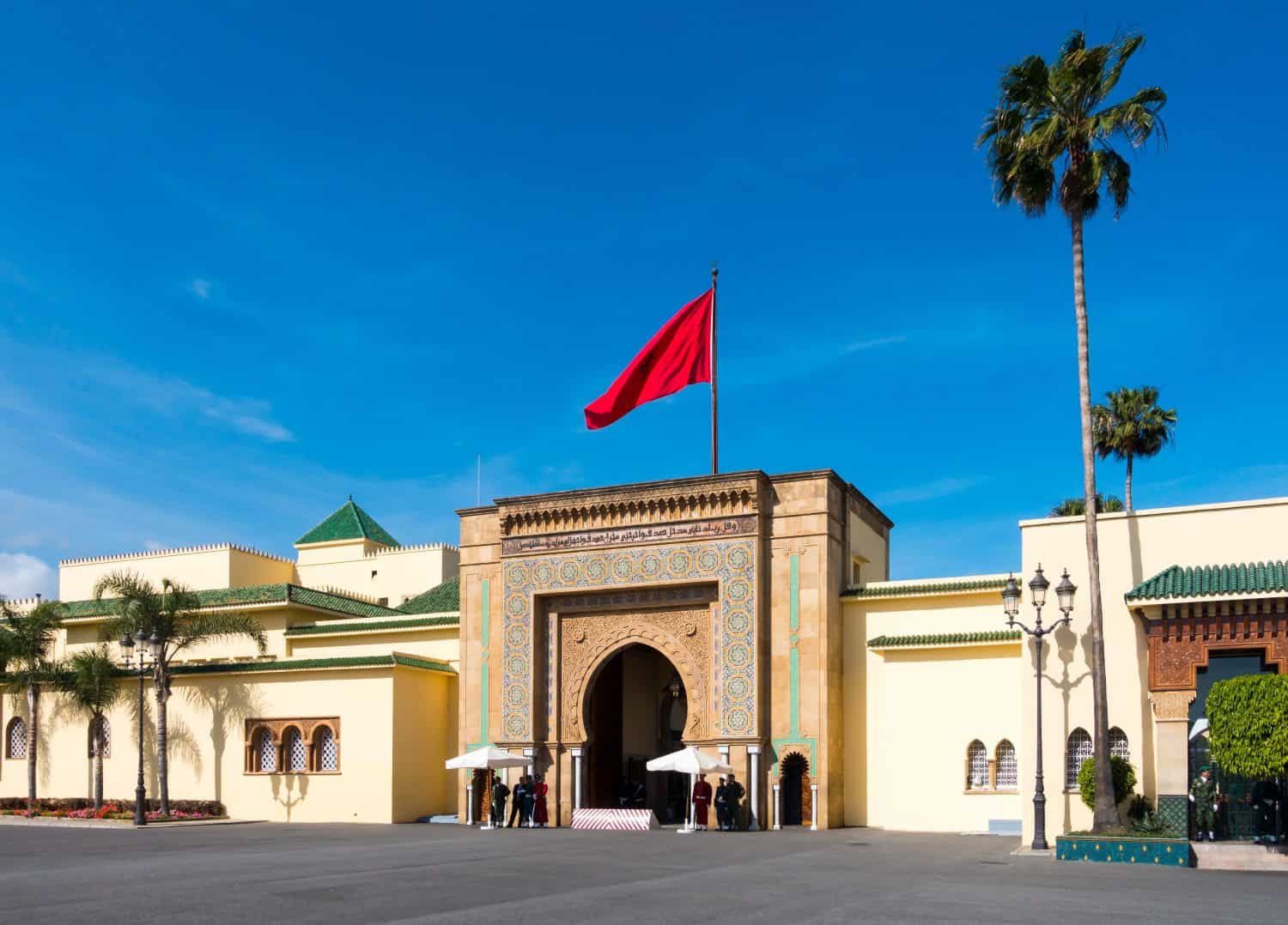 Entrance gate of the Royal Palace in Rabat, Rabat-SalÃ©-Zemmour-Zaer, Morocco, Maghreb, Africa