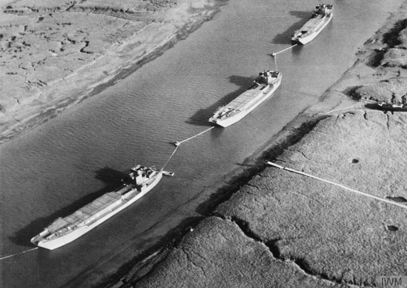 dummy landing craft in southeast England to divert attention from the landing force across from normandy. operation fortitude.