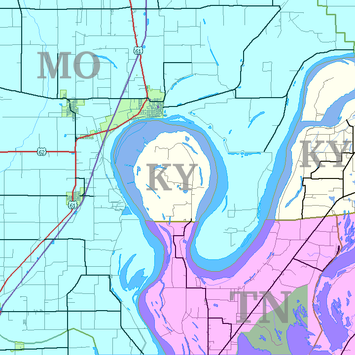 Kentucky Bend, formed in the 1811-1812 New Madrid earthquakes.