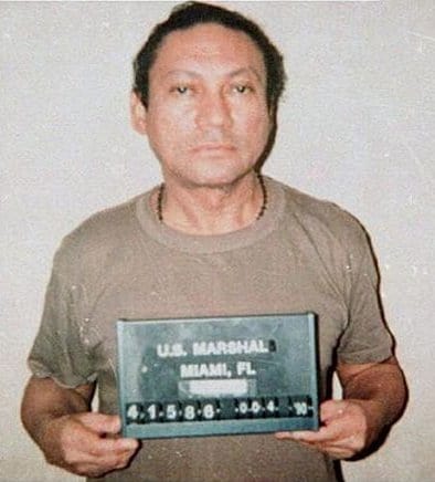 mugshot, manuel noriega, dictator of panama, apprehended by us forces 1989-90