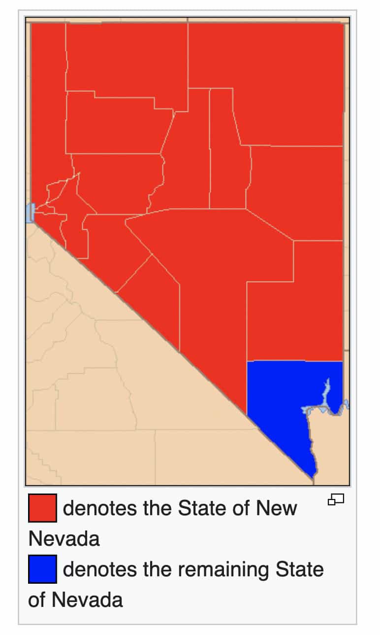 Proposed state of New Nevada