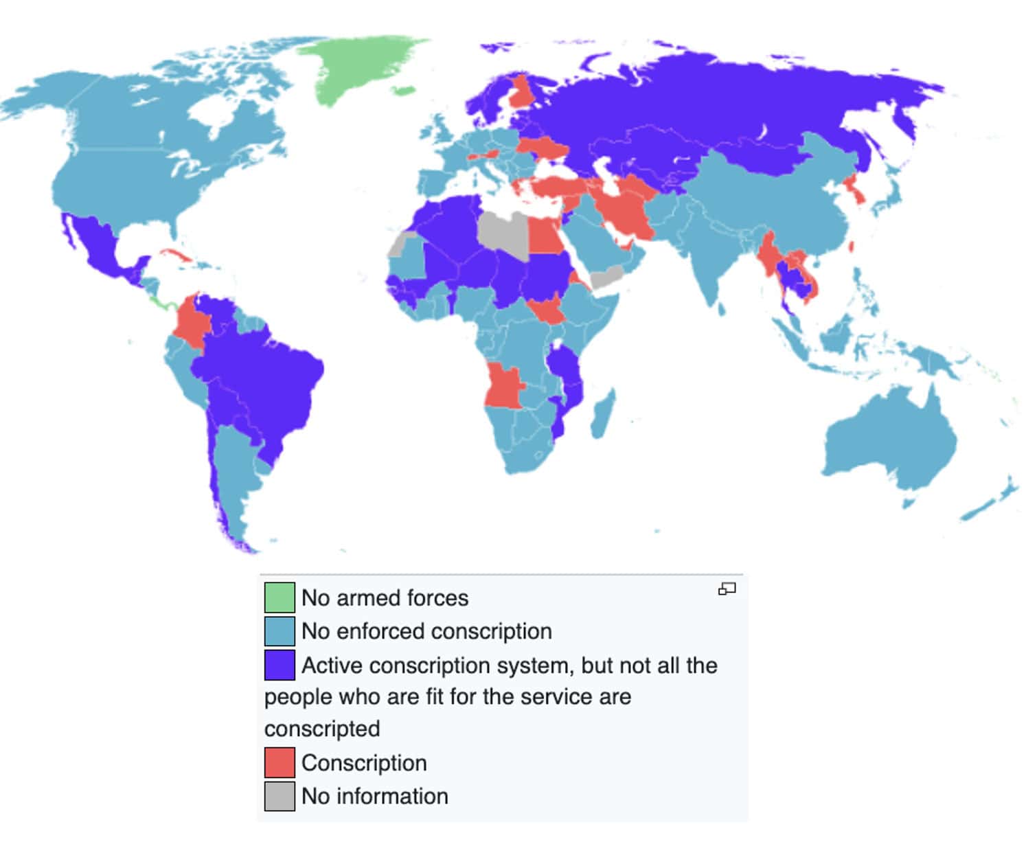 Conscription, military draft around the world