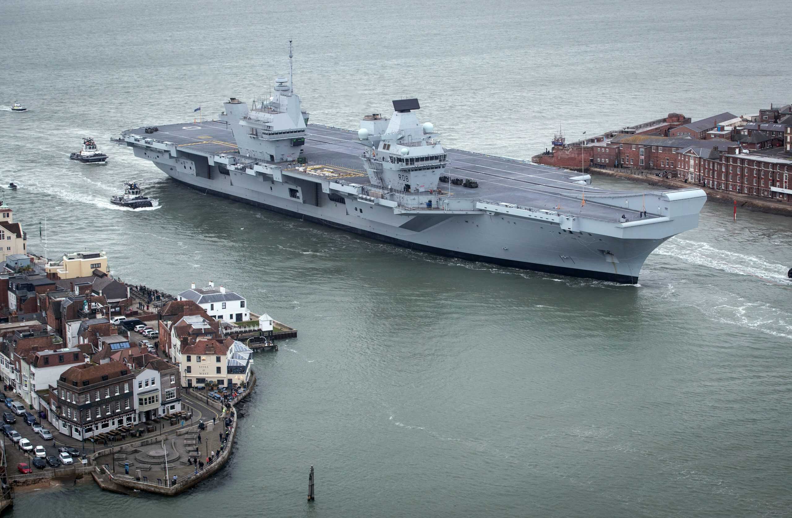 HMS Queen Elizabeth Returns To Home Port From Sea Trials